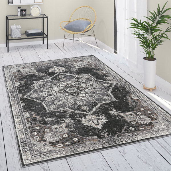 Borough Wharf Barneston Black/Gray Rug Wayfair.co.uk